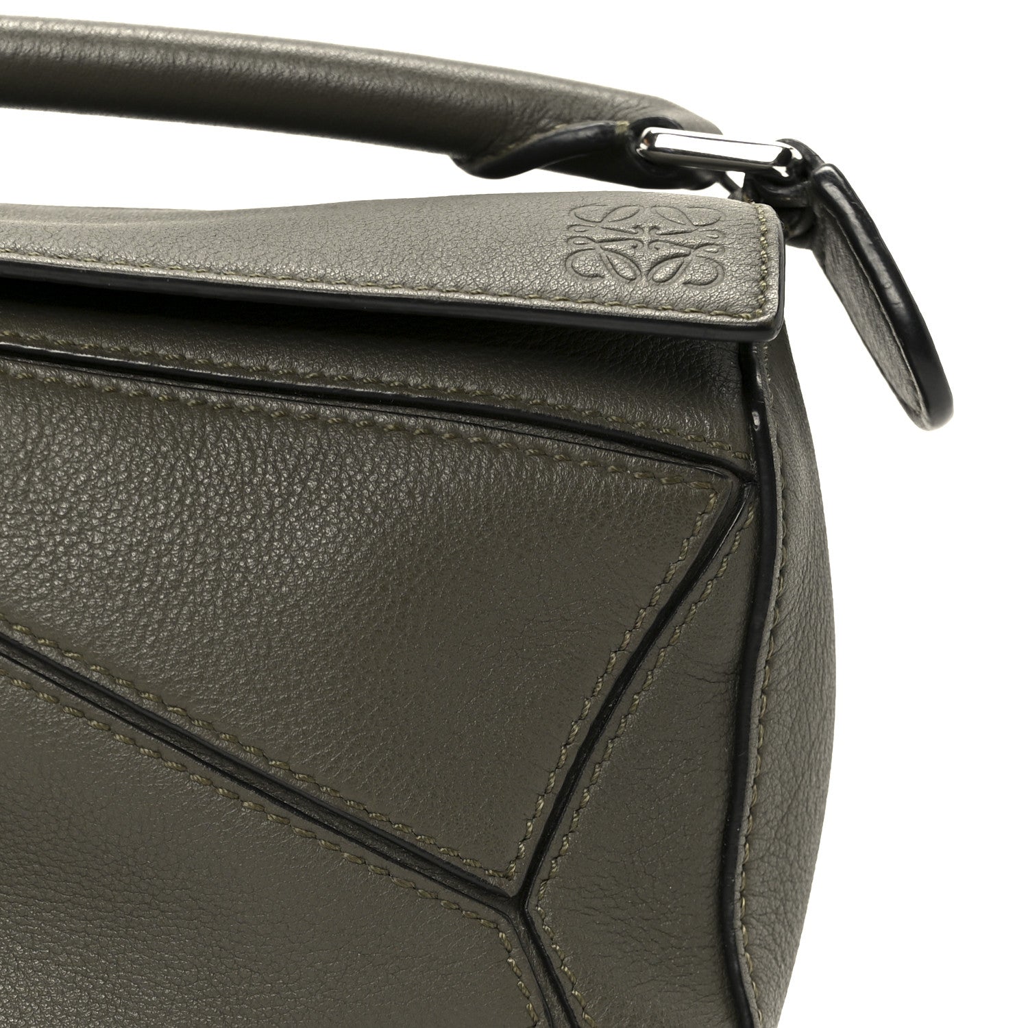 Loewe Calfskin Mini Puzzle Bag Khaki Green 9 of 12