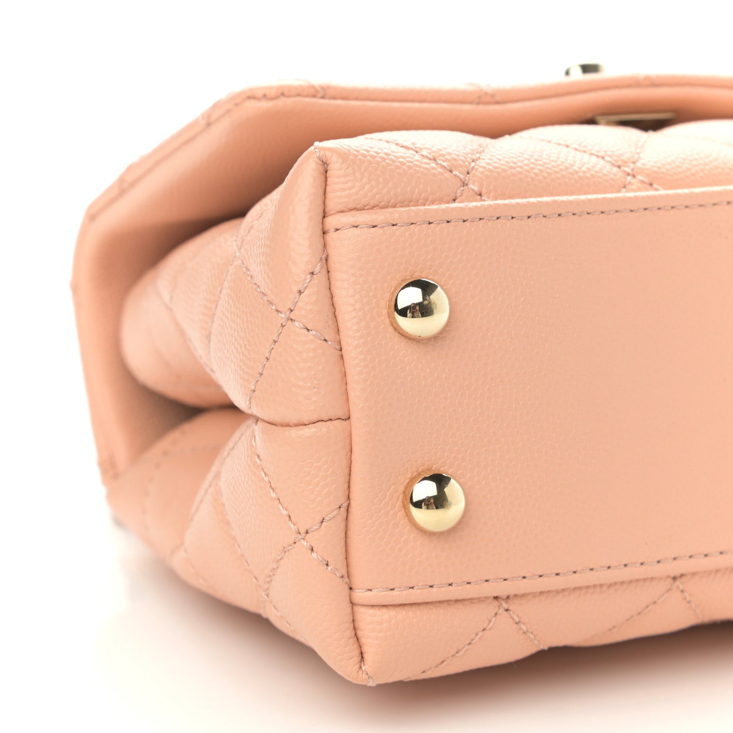 Caviar Quilted Extra Mini Coco Handle Flap Light Pink