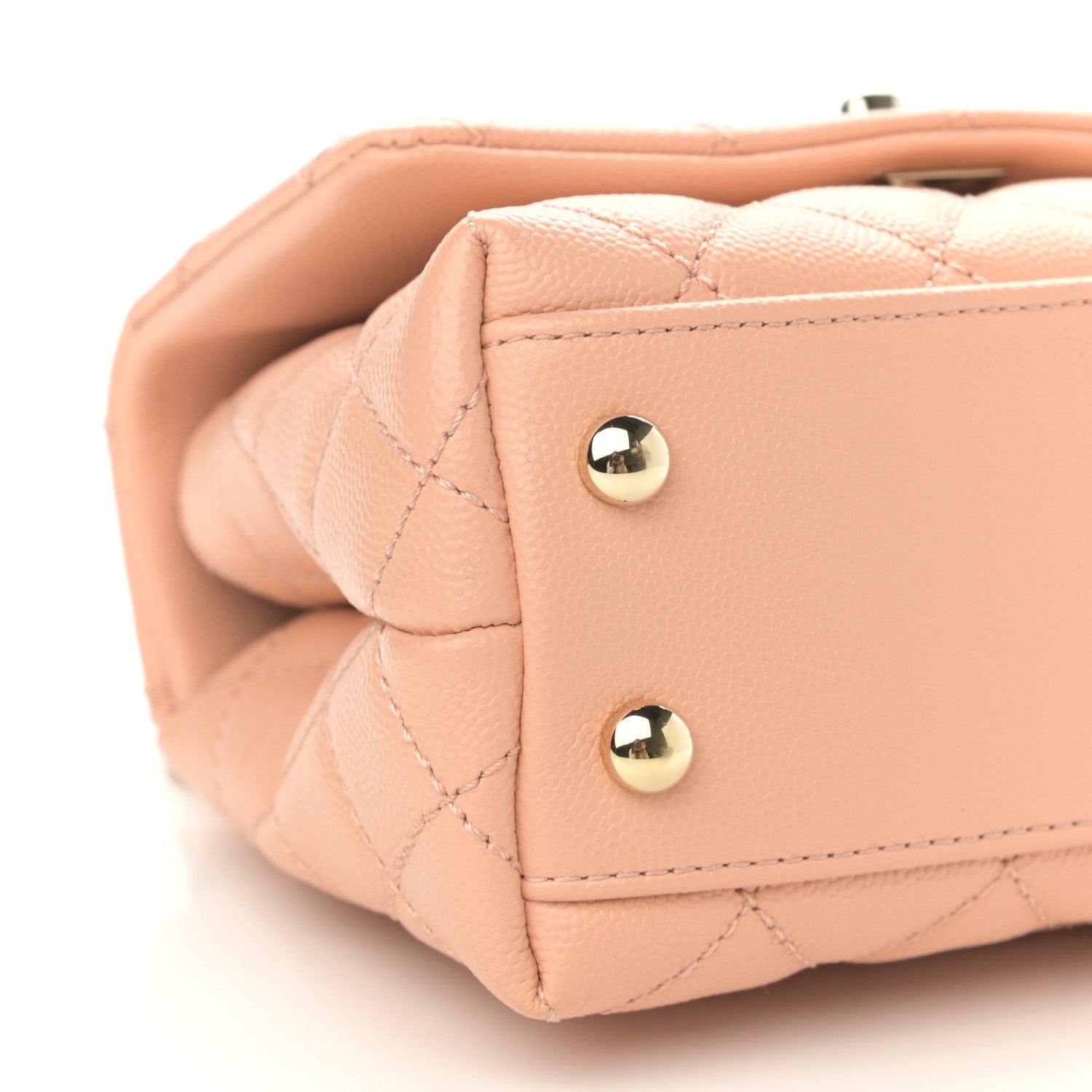 Chanel Caviar Quilted Extra Mini Coco Handle Flap Light Pink 8 of 10