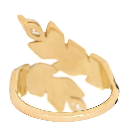 Tiffany 18K Yellow Gold Diamond Victoria Vine Bypass Ring 49 5 3 of 6