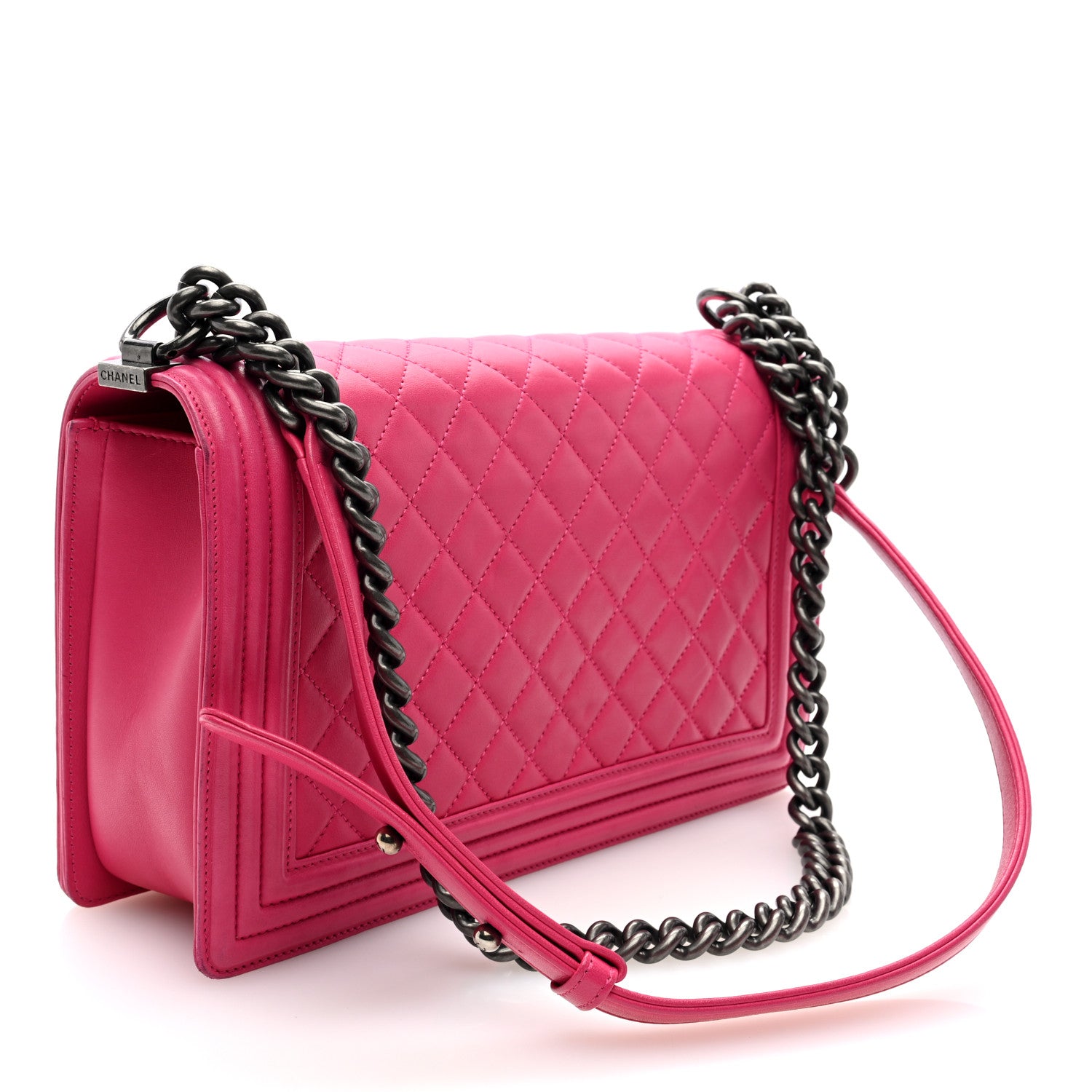 Chanel Lambskin Quilted New Medium Boy Flap Pink 3 of 12