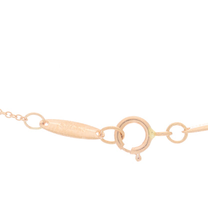 Tiffany 18K Rose Gold 7mm Elsa Peretti Open Heart Pendant Necklace 4 of 7