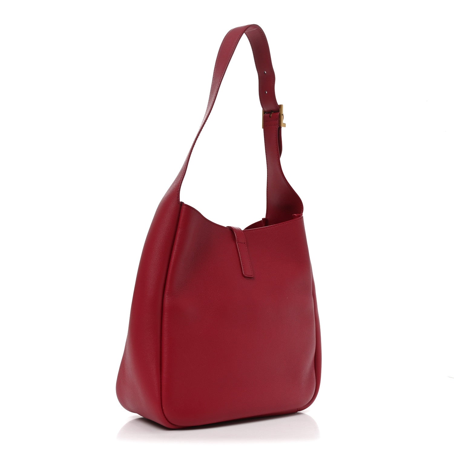 Saint Laurent Smooth Calfskin Small Le 5 A 7 Soft Hobo Cherry Jam 3 of 10