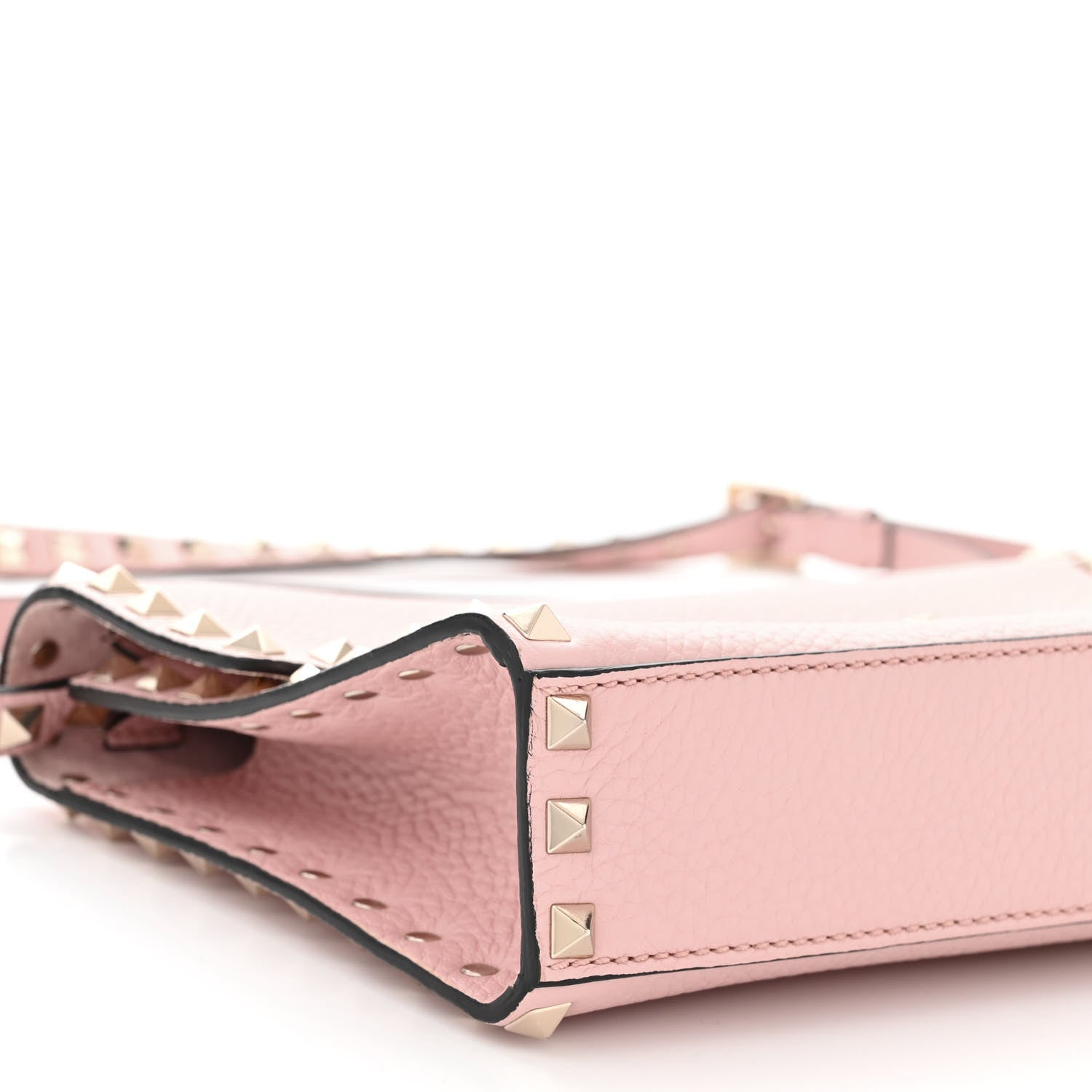 Valentino Garavani Pebbled Calfskin Medium Rockstud Flip Lock Crossbody Bag Loto 8 of 9