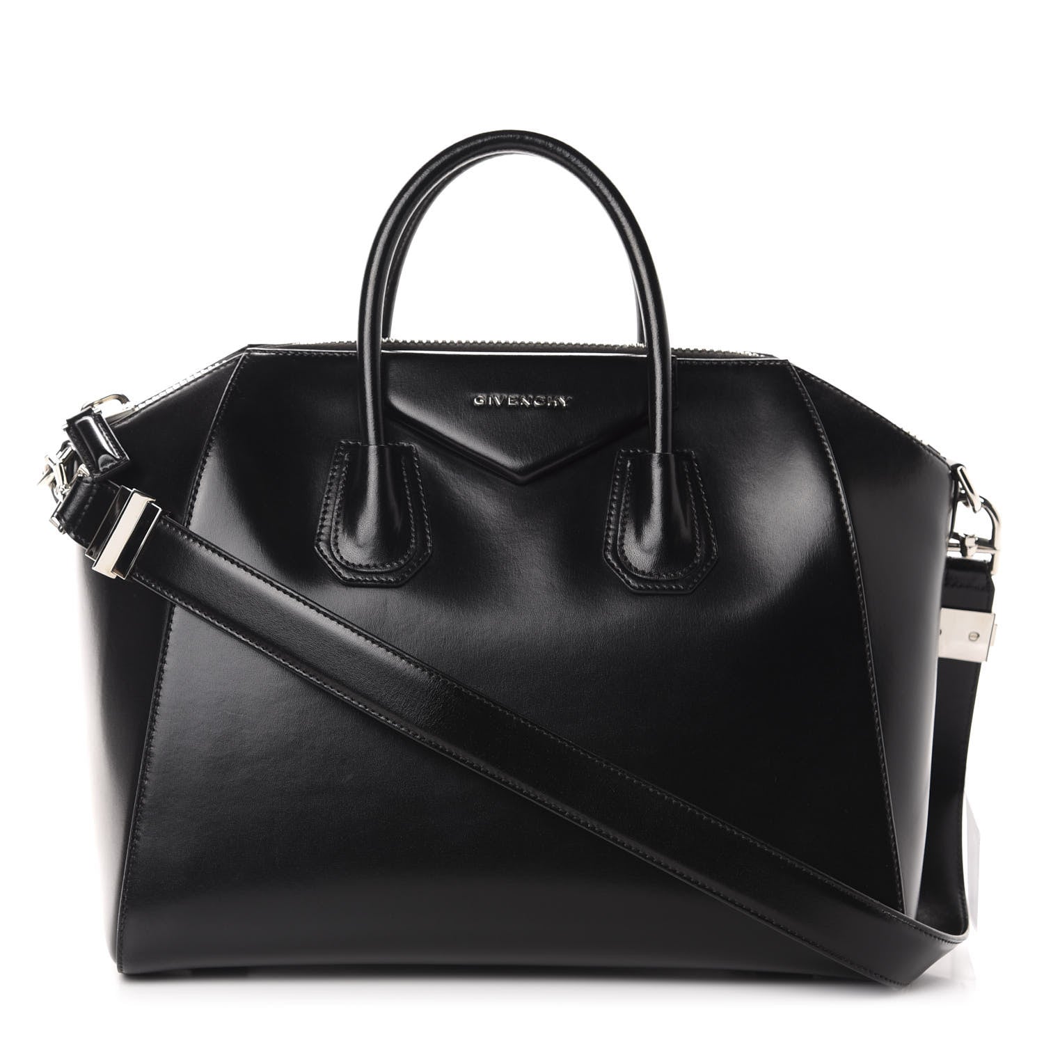 Givenchy Shiny Lord Calfskin Medium Antigona Black 1 of 10