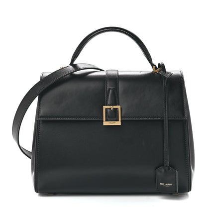 Saint Laurent Shiny Calfskin Le Fermoir Top Handle Bag Small Black 1 of 12