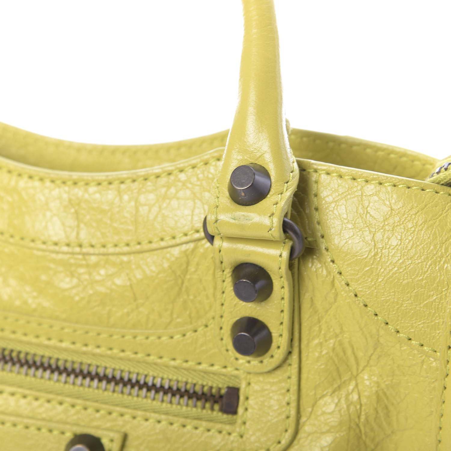 Balenciaga Agneau Classic Hardware Mini City Jaune Poussin 10 of 13