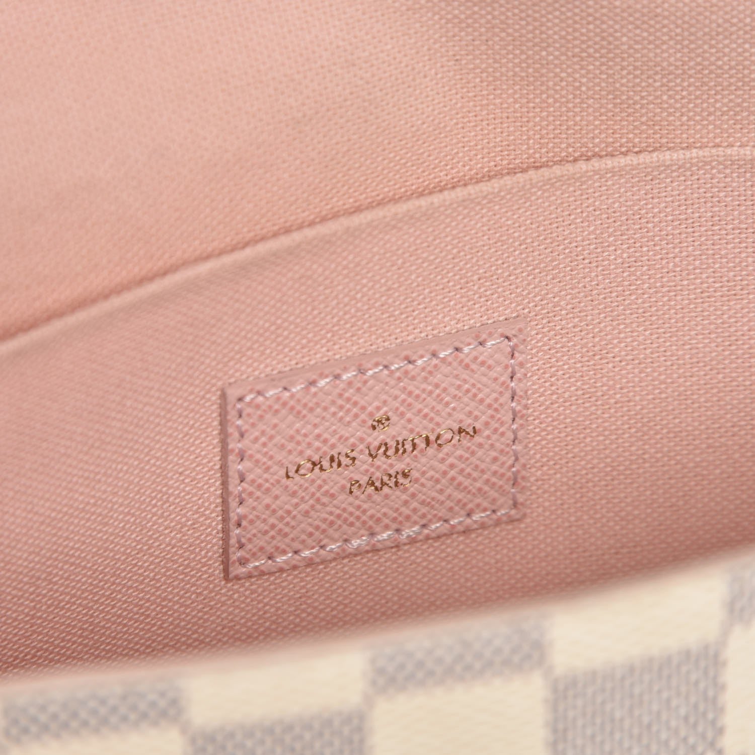 Louis Vuitton Damier Azur Pochette Felicie Chain Wallet Rose Ballerine 9 of 15