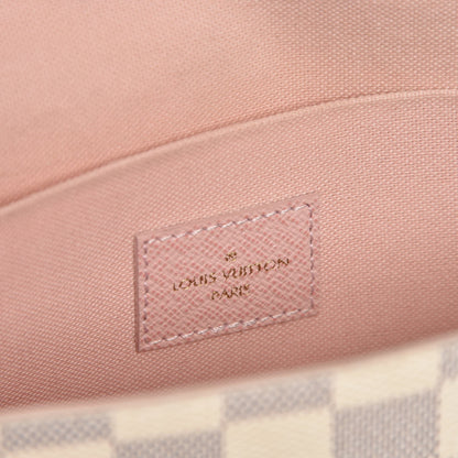 Louis Vuitton Damier Azur Pochette Felicie Chain Wallet Rose Ballerine 9 of 15