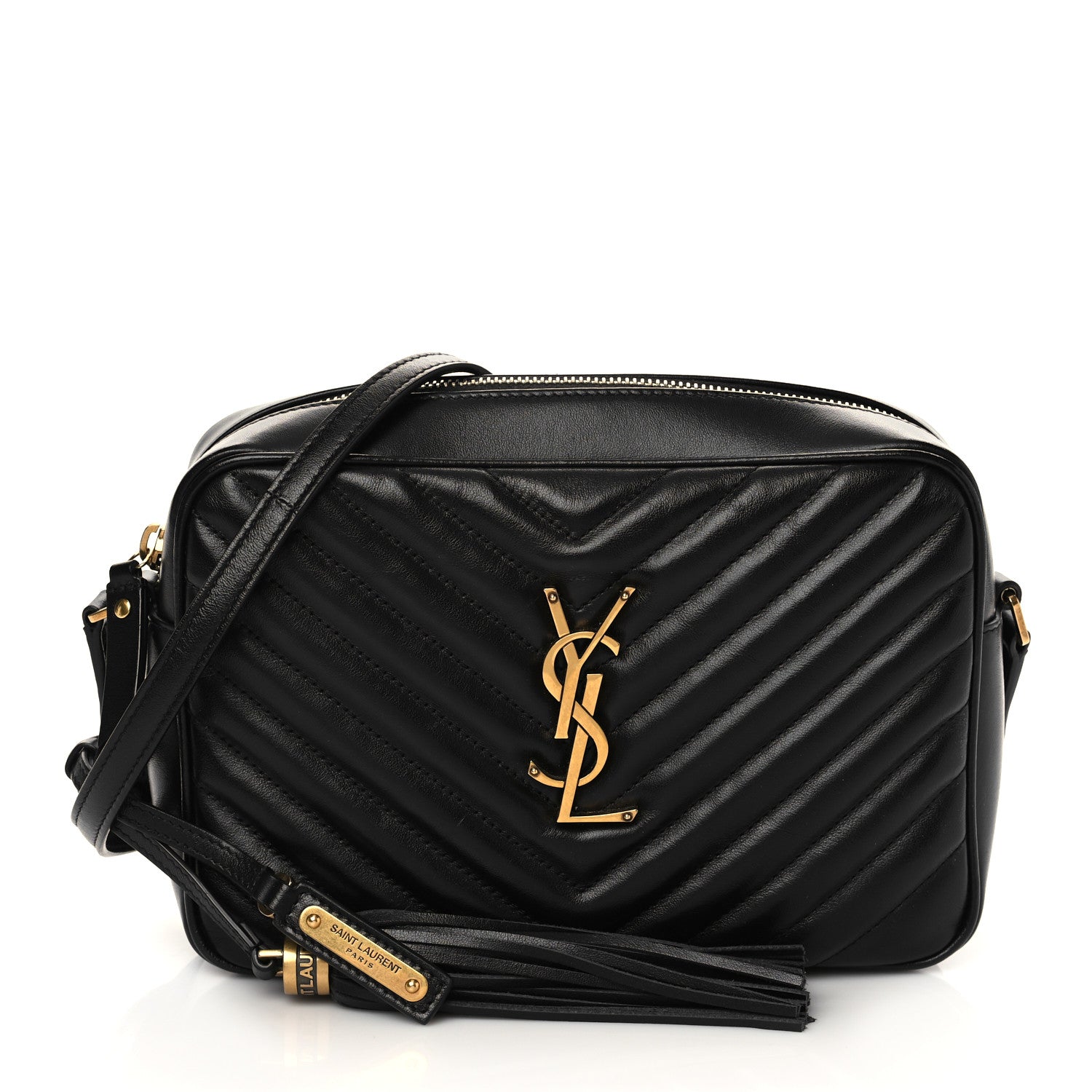 Saint Laurent Calfskin Matelasse Monogram Lou Camera Bag Black 1 of 6