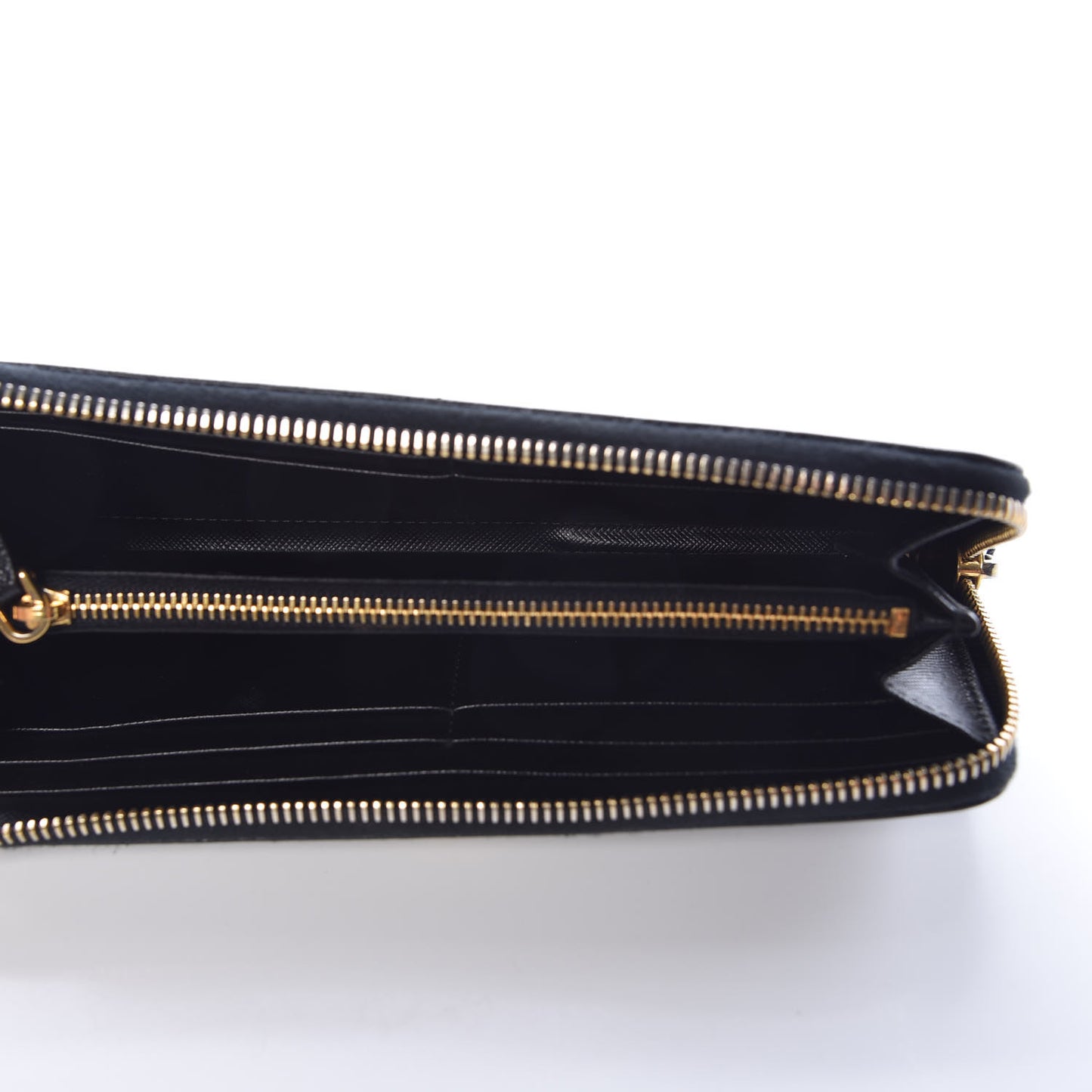 Saffiano Zip Around Wallet Black