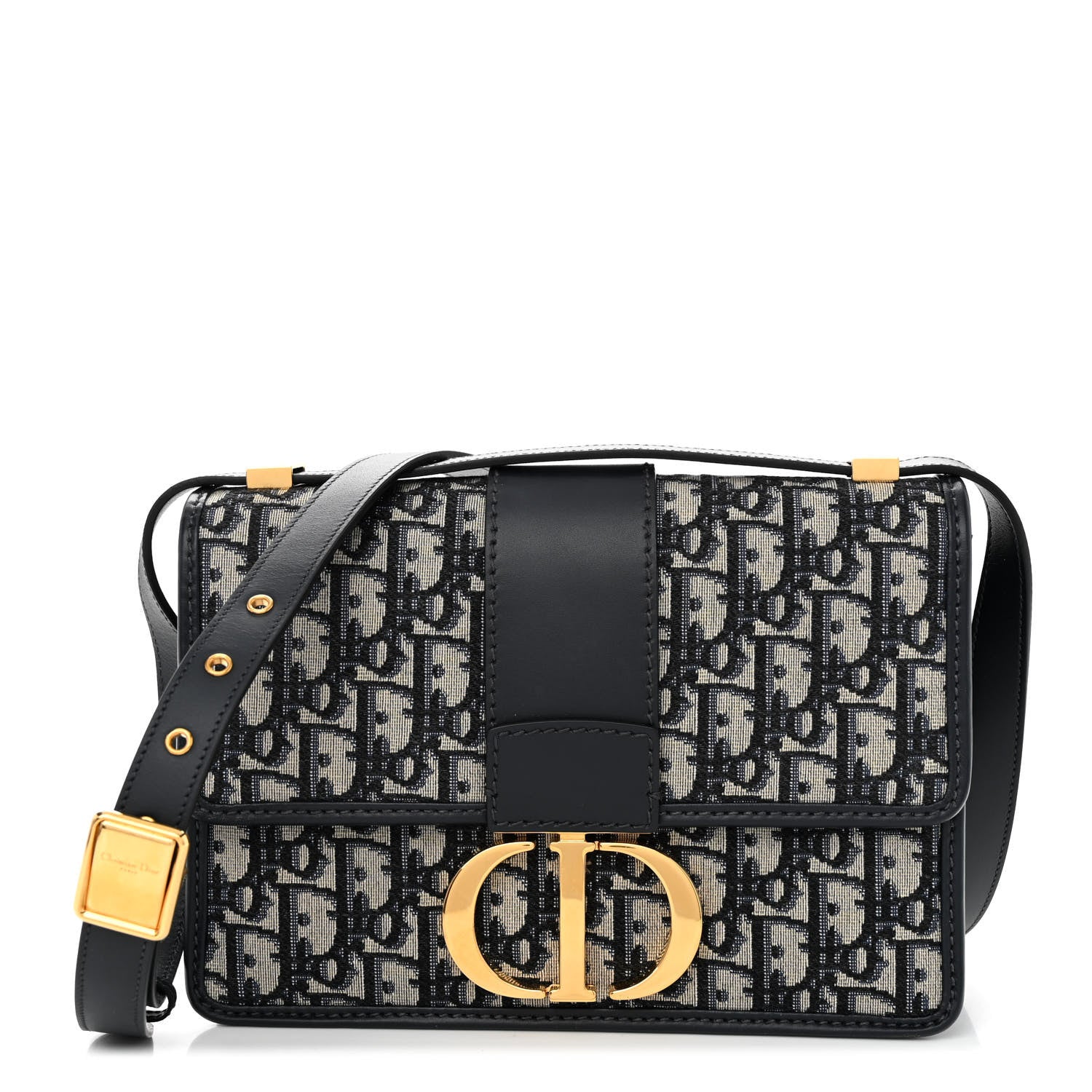Christian Dior Oblique 30 Montaigne Flap Bag Blue 1 of 9