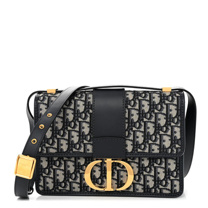 Christian Dior Oblique 30 Montaigne Flap Bag Blue 1 of 9