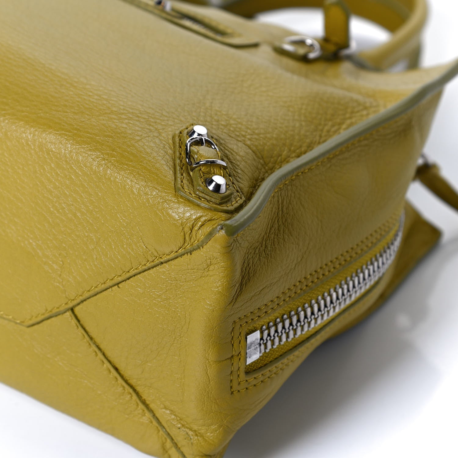 Balenciaga Veau Papier A4 Zip Around Tote Jaune Epi 11 of 11