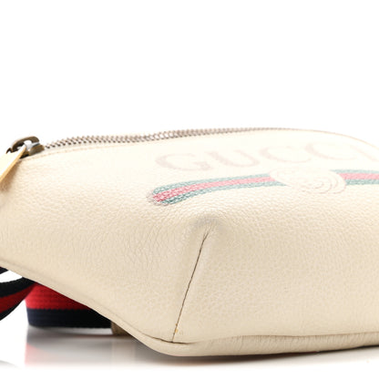 Gucci Grained Calfskin Small Logo Belt Bag White 8 of 10