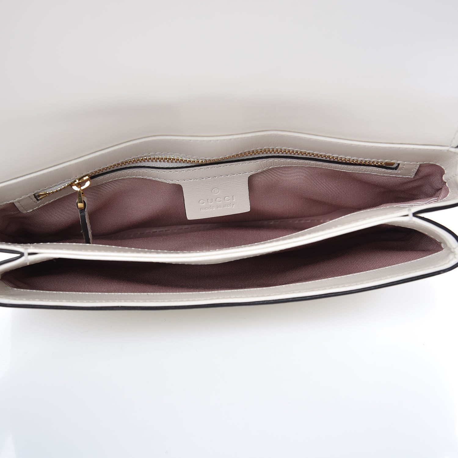 Gucci Calfskin Small Arli Flap Shoulder Bag Mystic White 5 of 11