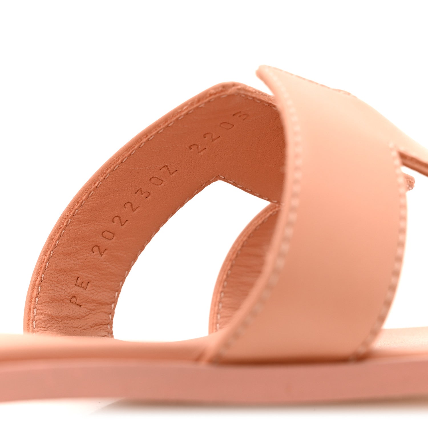 Hermes Box Calfskin Oran Sandals 38.5 Granit Rose 9 of 9