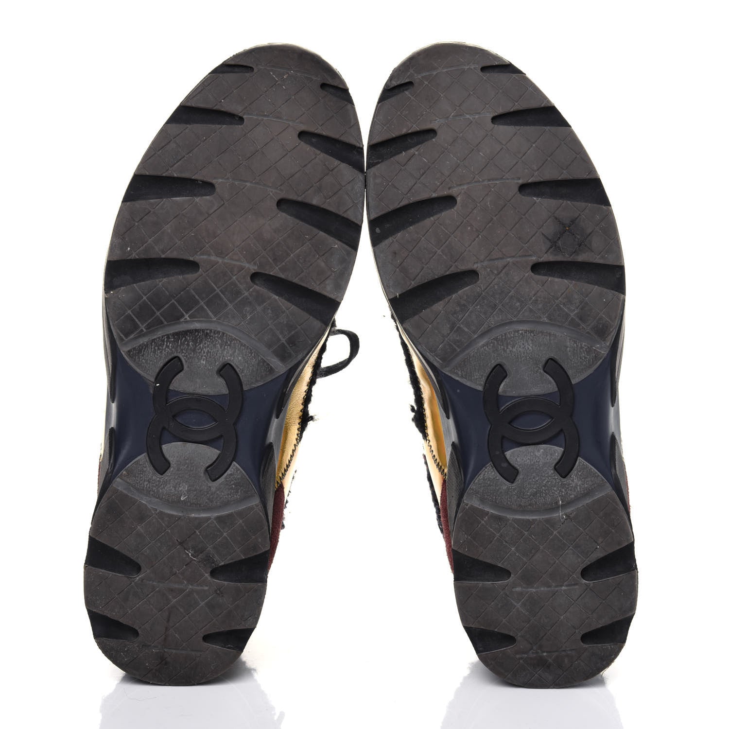 Chanel Tweed Suede Calfskin Runway Sneakers 37 Black Multicolor 5 of 18