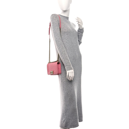 Chanel Caviar Quilted Small Boy Flap Pink 2 of 16