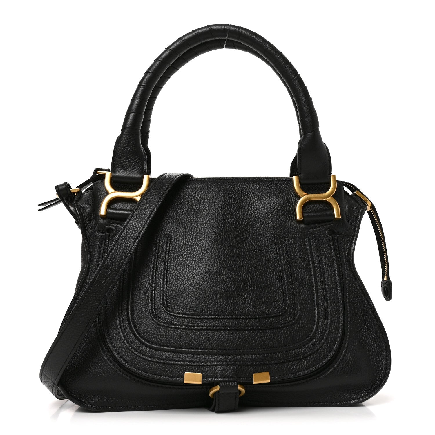 Chloe Calfskin Small Marcie Satchel Black 1 of 12