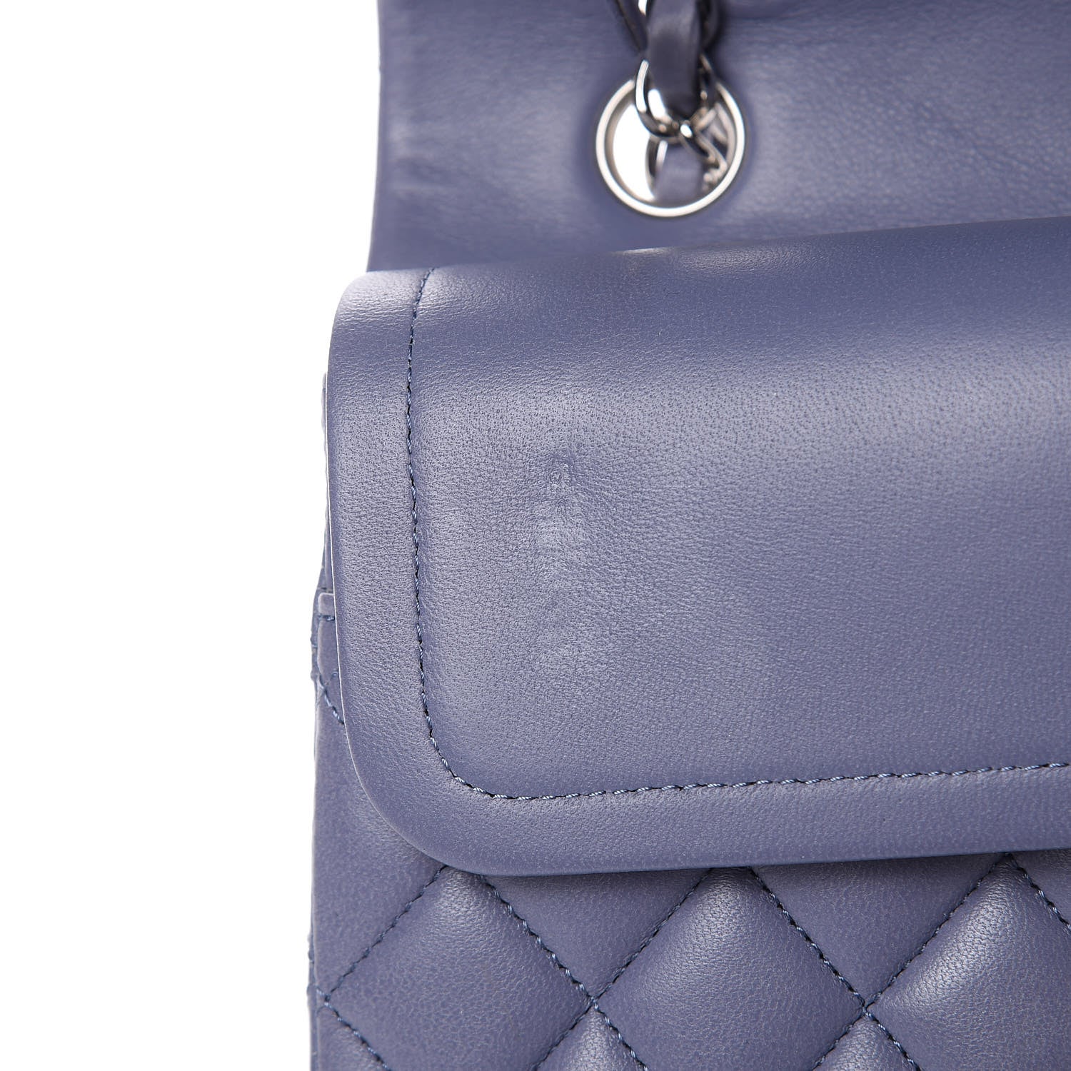 Chanel Lambskin Quilted Medium Double Flap Light Purple 17 of 21