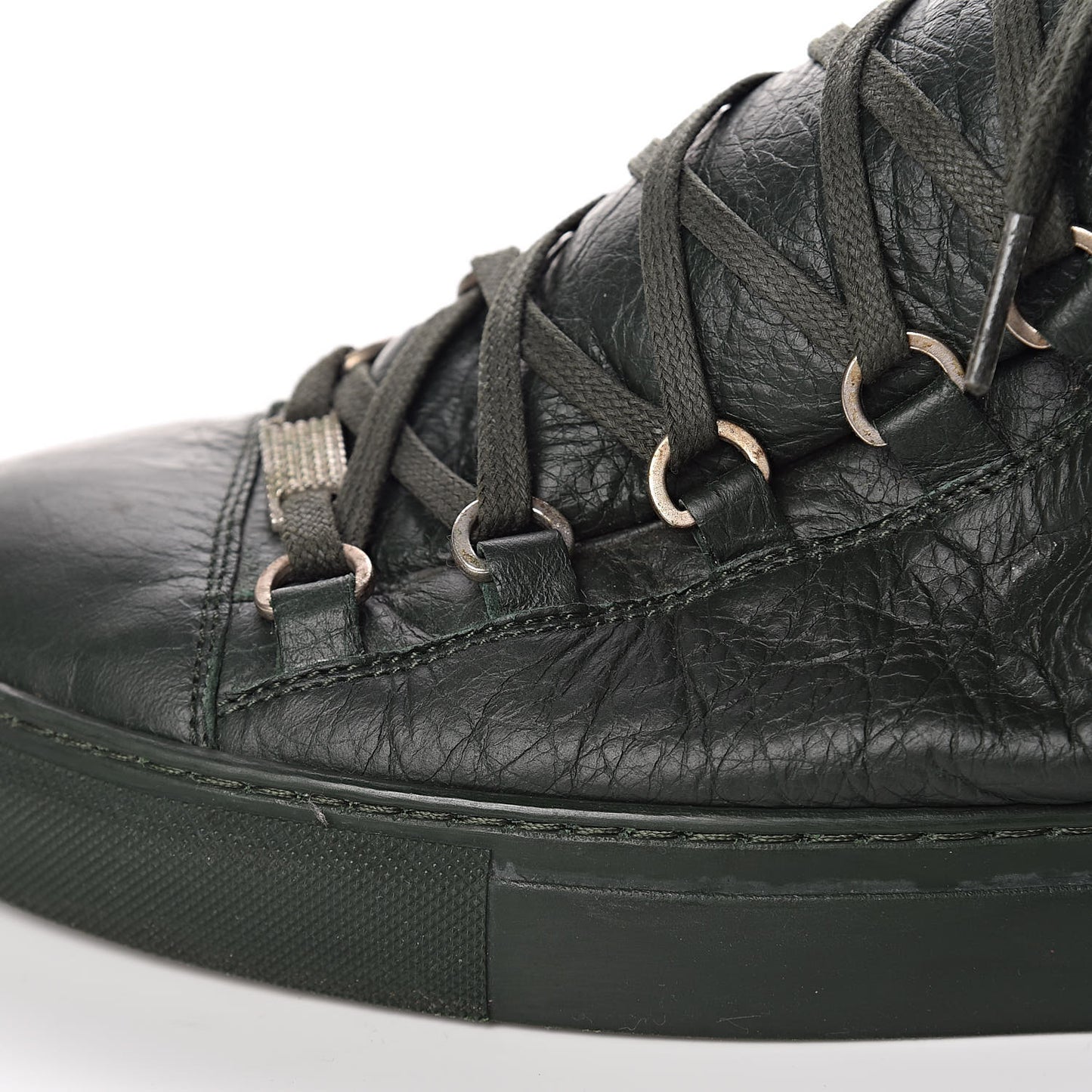 Chevre Hamilton Mens High Top Sneakers 42 Vert