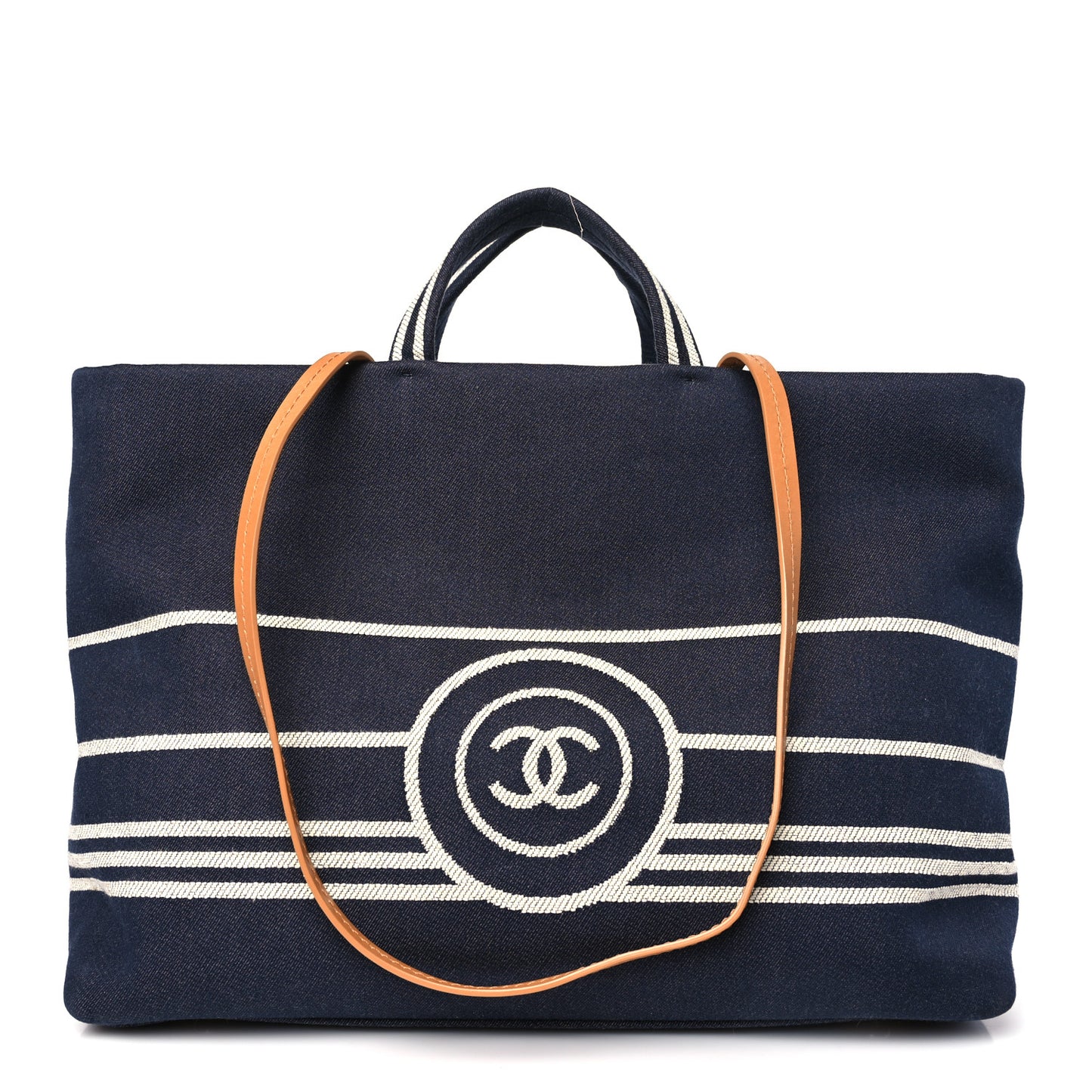 Denim Large Shopping Tote Blue