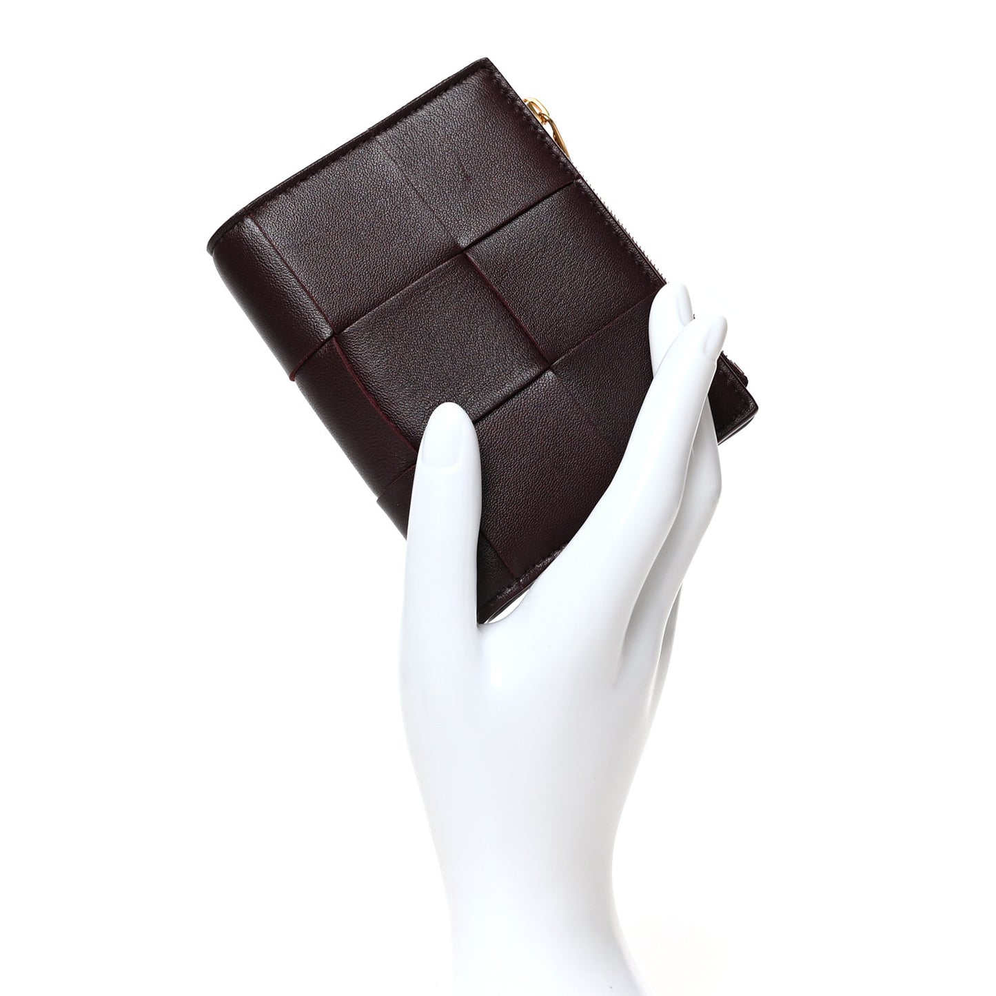 Nappa Maxi Intrecciato Card Holder Grape