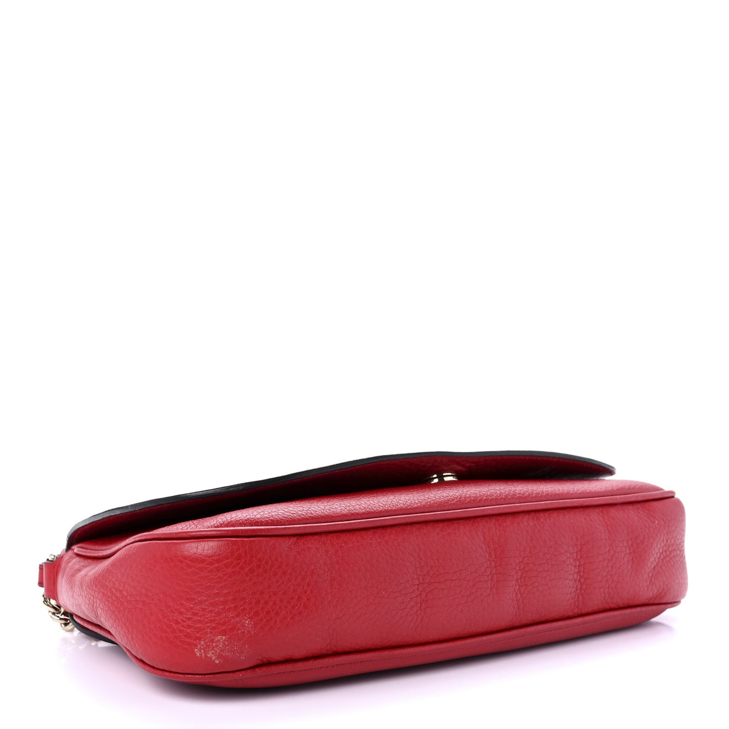 Pebbled Calfskin Medium Soho Flap Crossbody Tabasco Red