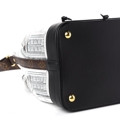 Louis Vuitton X FORNASETTI Calfskin Architettura Noe MM Black White 7 of 8