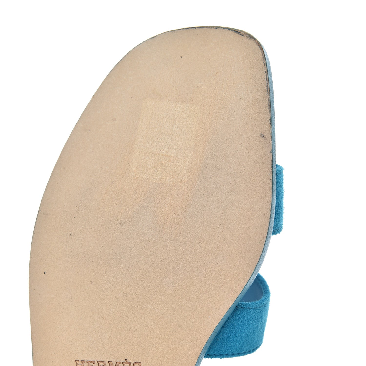 Hermes Suede Goatskin Oran Sandals 36 Bleu Thalassa 9 of 14