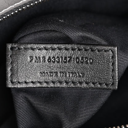 Saint Laurent Crinkled Calfskin Matelasse Monogram Large Niki Chain Satchel Fog 7 of 10