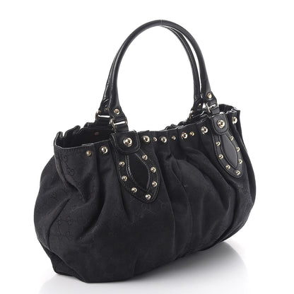 Gucci Monogram Studded Pelham Tote Bag Black 3 of 8