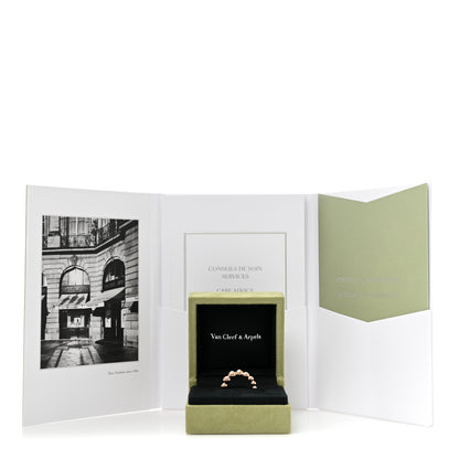 Van Cleef & Arpels 18K Rose Gold Perlee Pearls of Gold Variation Ring 53 6.5 6 of 6
