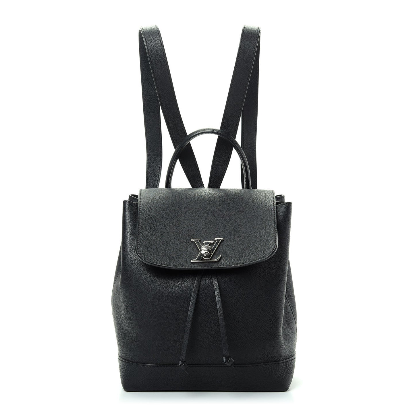 Calfskin Lockme Backpack Black