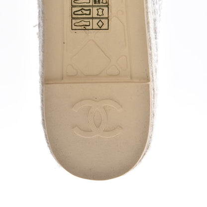 Chanel Tweed Patent CC Espadrilles 42 White 8 of 11