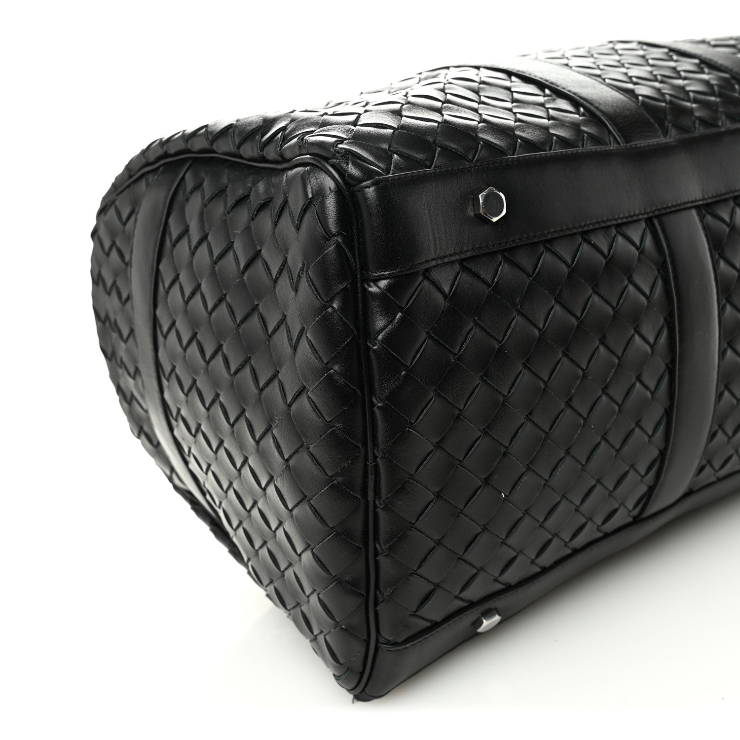 Bottega Veneta Nappa Intrecciato Duffle Bag Black 8 of 10