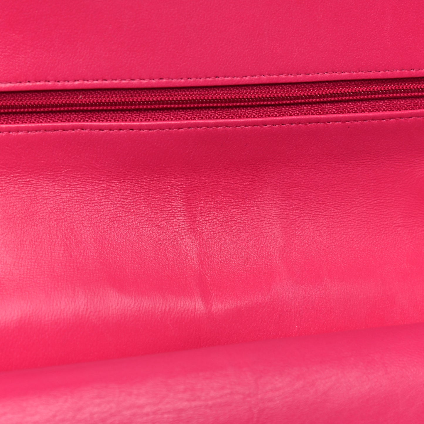 Lambskin Quilted Medium Double Flap Dark Pink