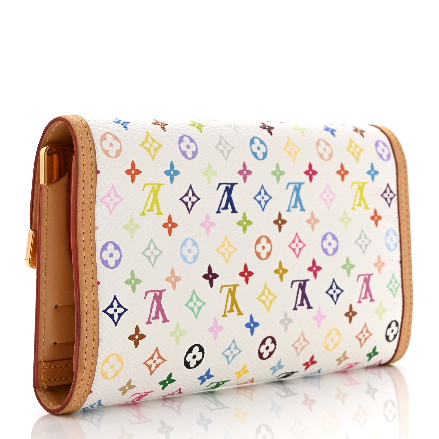 Louis Vuitton Monogram Multicolor Porte Tresor International Wallet White 3 of 11