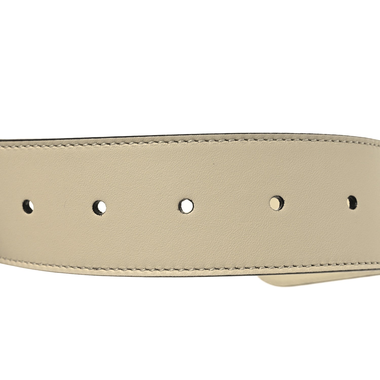 Gucci Calfskin Double G 40mm Belt 80 32 Mystic White 3 of 6