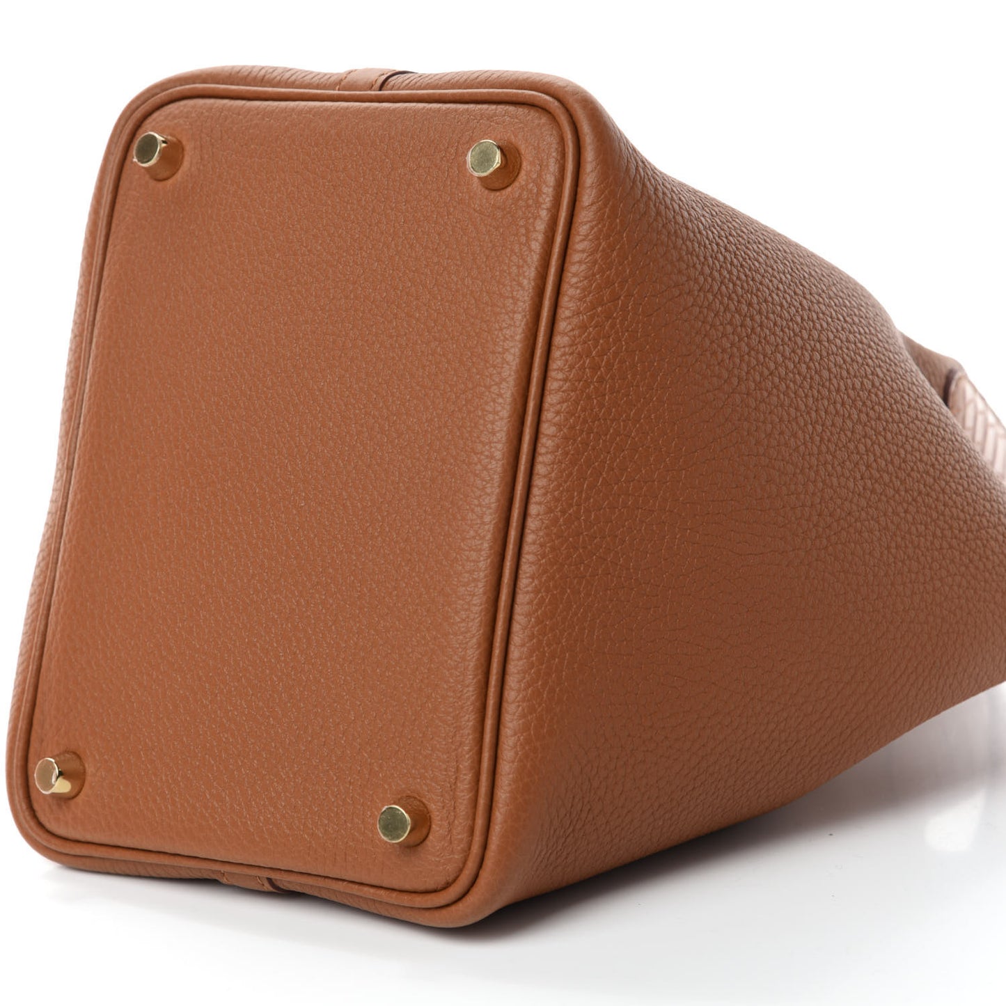 Taurillon Clemence Matte Alligator Picotin Lock Touch 18 PM Gold