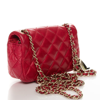Chanel Lambskin Quilted Extra Mini Flap Heart Valentine Charms Red 3 of 9