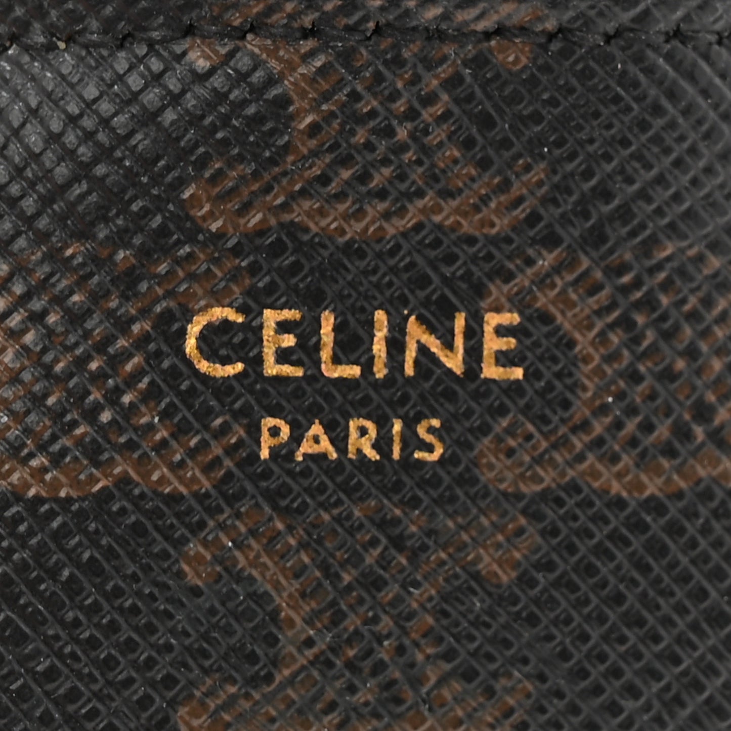 Triomphe Canvas Zipped Coin Purse Black
