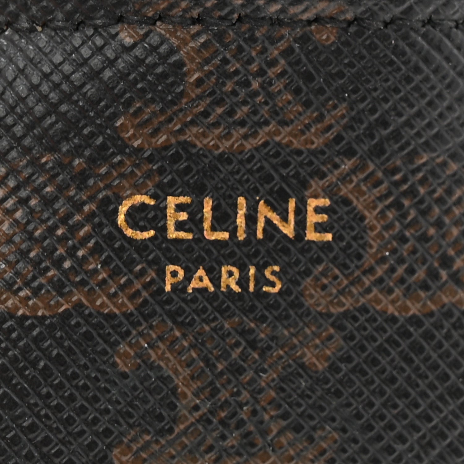 Celine Triomphe Canvas Zipped Coin Purse Black 6 of 9