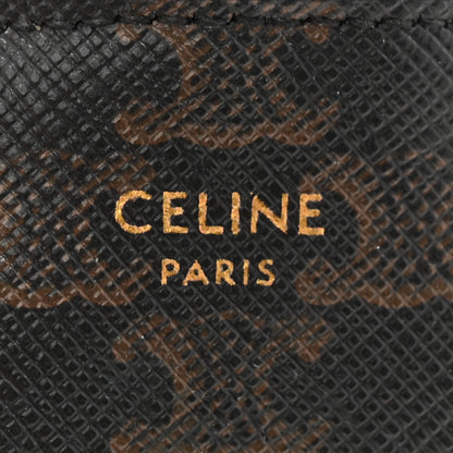Celine Triomphe Canvas Zipped Coin Purse Black 6 of 9