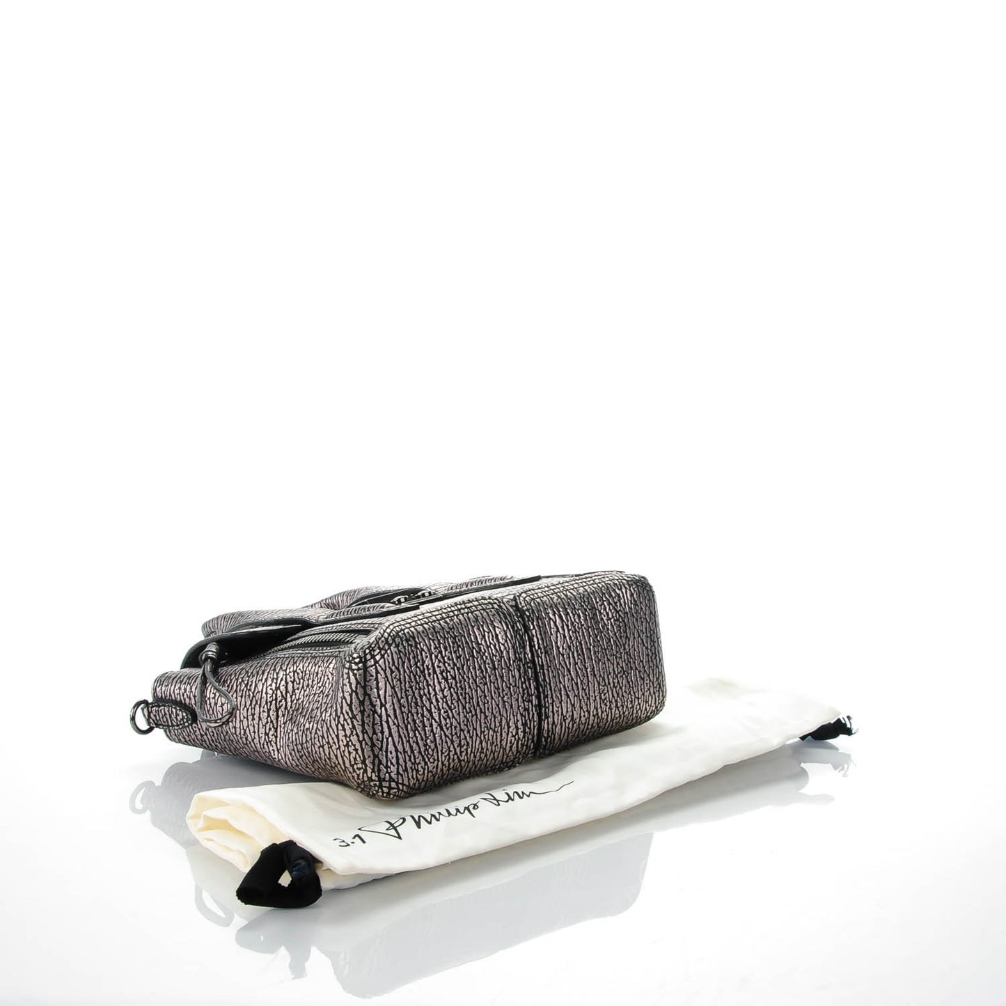 3.1 Textured Calfskin Mini Pashli Satchel Black Mauve