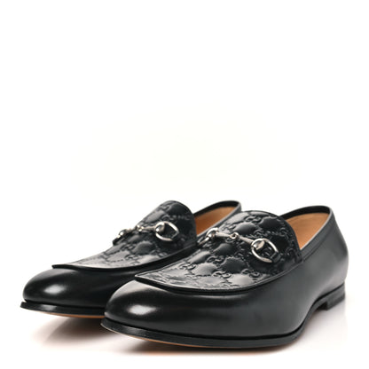 Gucci Guccissima Real Betis Glamour Calfskin Mens Jordy Horsebit Loafers 11 Black 4 of 10
