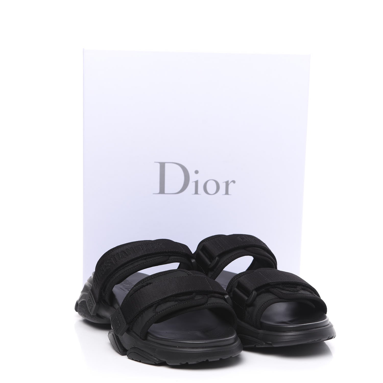 Christian Dior Technical Fabric D-Wander Slide Sandals 40 Black 9 of 9
