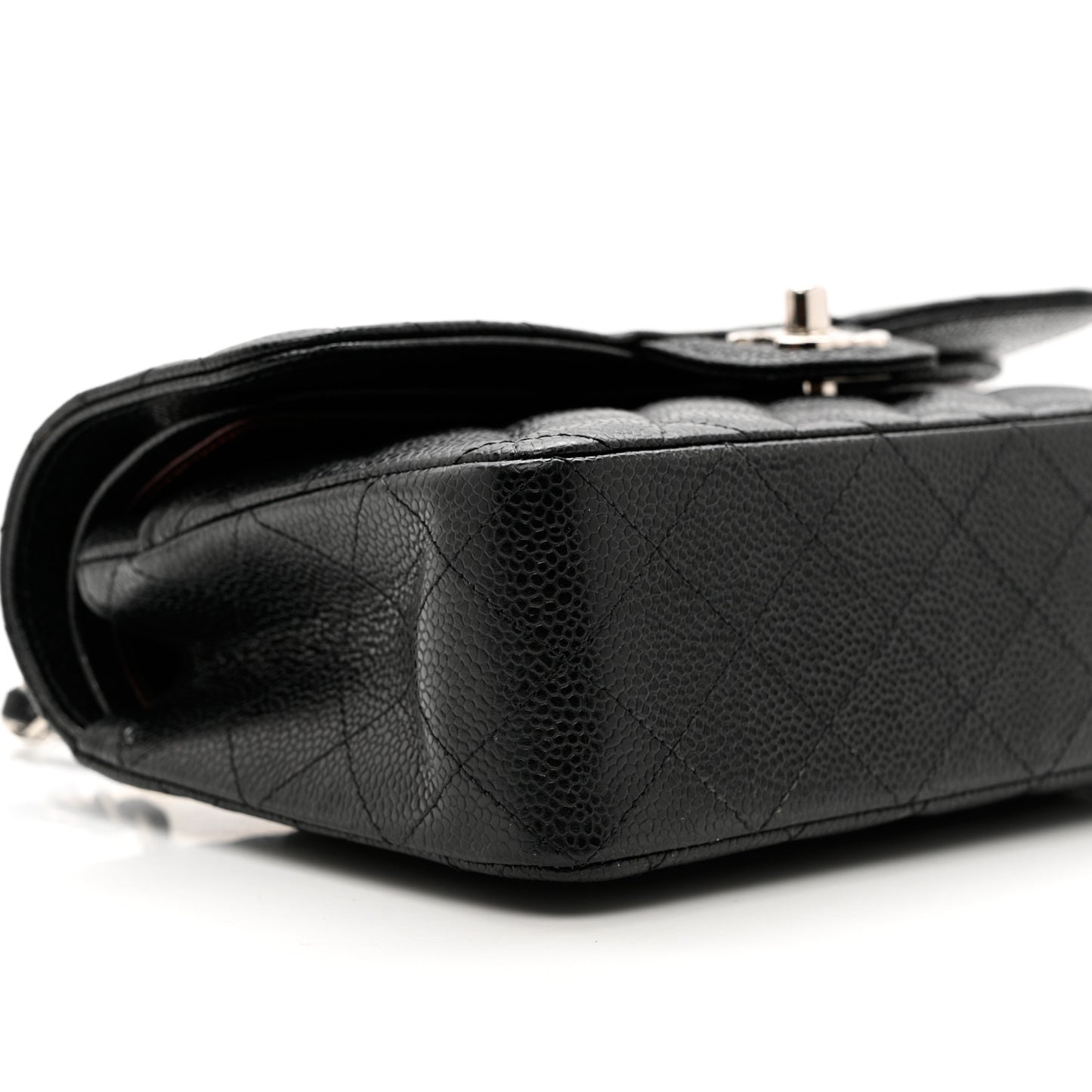 Caviar Quilted Small Double Flap Black