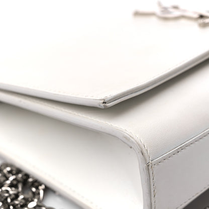 Saint Laurent Smooth Calfskin Medium Classic Monogram Kate Tassel Satchel White 21 of 21